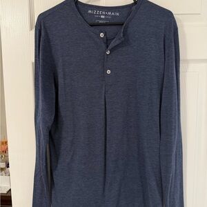 Mizzen + Main Long Sleeve Henley | blue